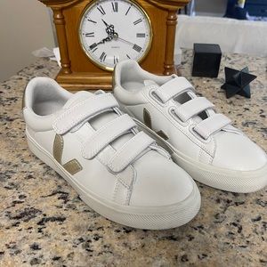 Veja White and Gold Women's Sneakers